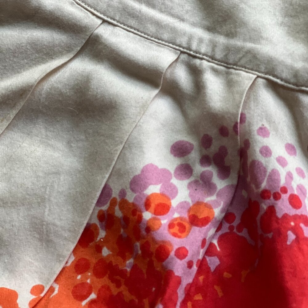 Anthropologie Painterly Skirt with flat pleats and ruffle petticoat underneath - Picture 6 of 8